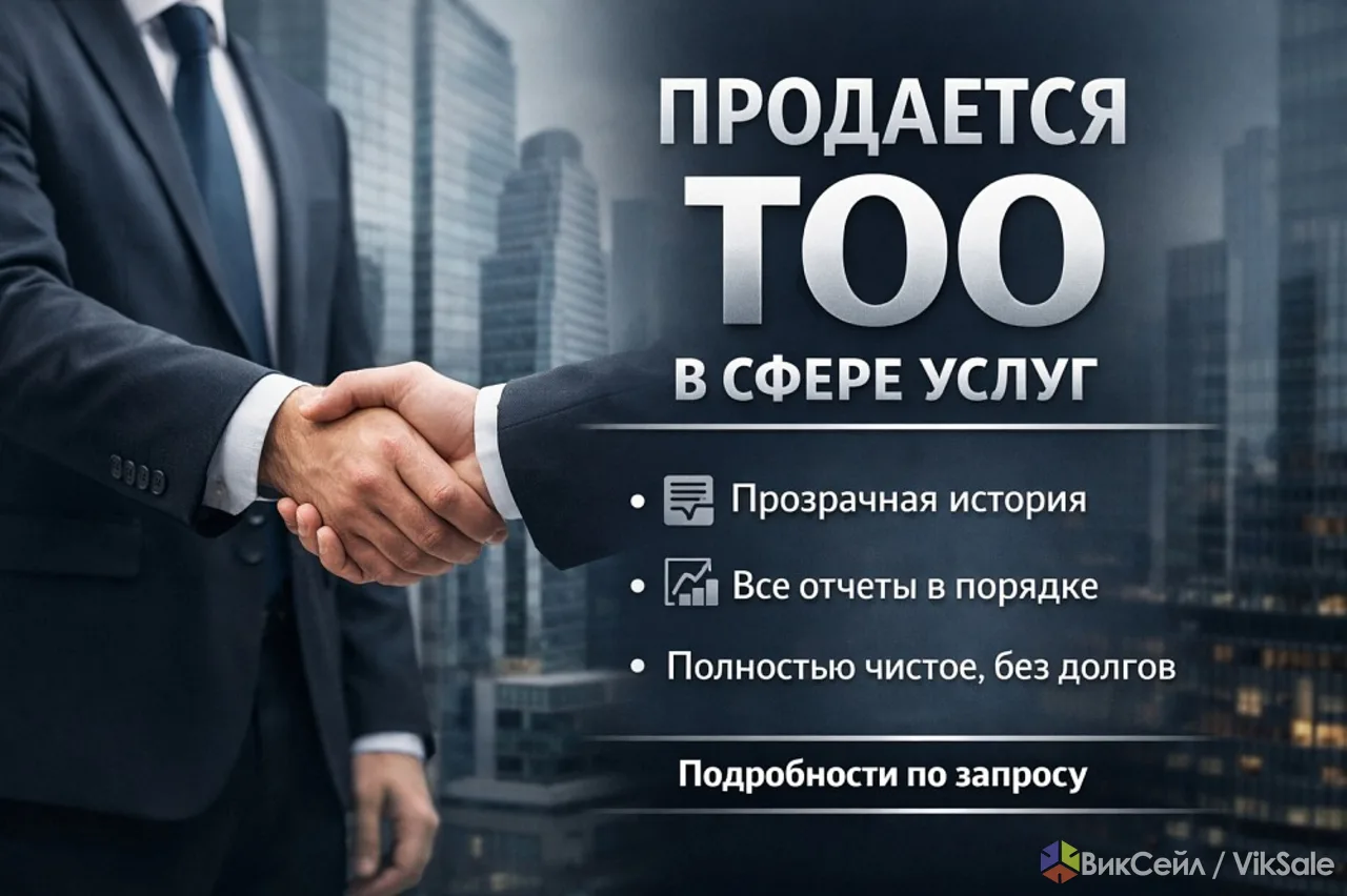 Продам ТОО с историей в сфере услуг (2011 г.), полностью чистое, без долгов г. Алматы