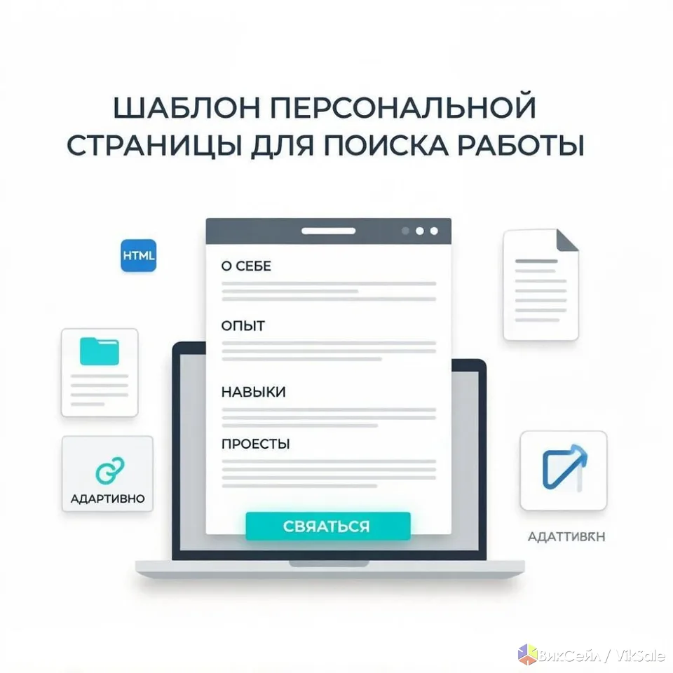 Шаблон персональной страницы для поиска работы
