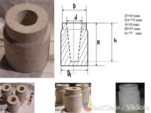 Корундовые тигли, объем 50 см³, в наличии