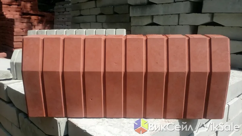 Садовый бордюр красный 20х50 см, большой