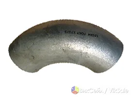 Оцинкованные отводы 90° ГОСТ 17380-2001, диаметр 45–159 мм