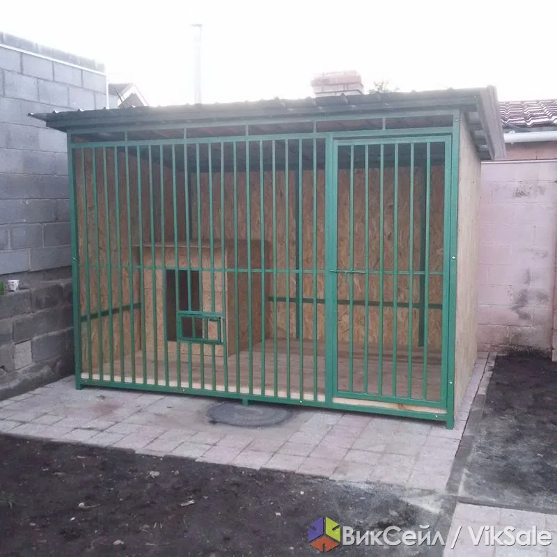 Разборный вольер для собаки с утеплённой будкой