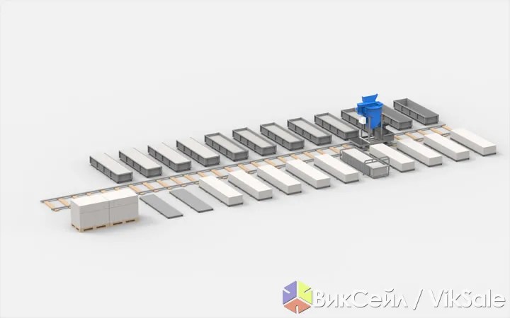 Линия для производства газобетона АСМ-20С, 20 м³/сутки