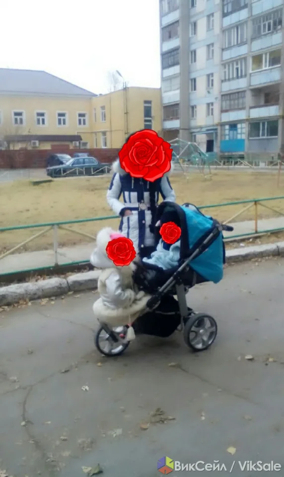 Коляска для двоих для погодок, б/у