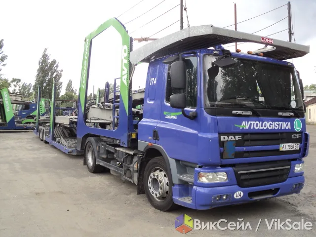 Автовоз DAF FT75CF с прицепом Lohr Eurolohr 1.21E, 2008 г.