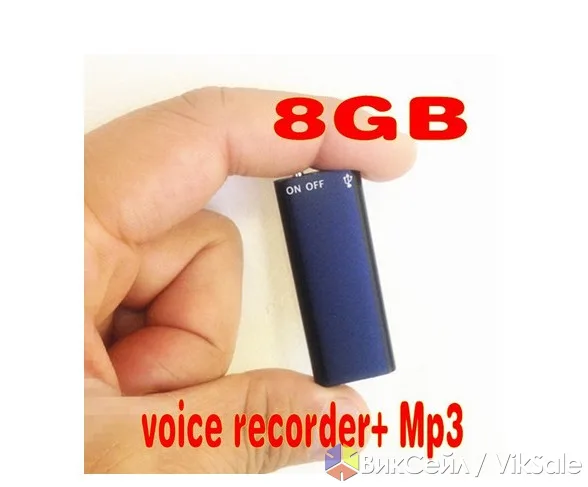 Мини-диктофон 8 Гб с MP3-плеером и подавлением шума