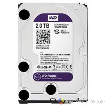 Жесткий диск WD Purple 2 ТБ (WD20PURX) для видеонаблюдения