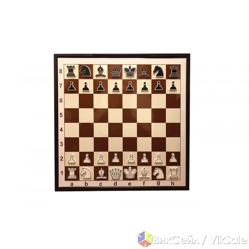 Настенная демонстрационная шахматная доска с фигурами