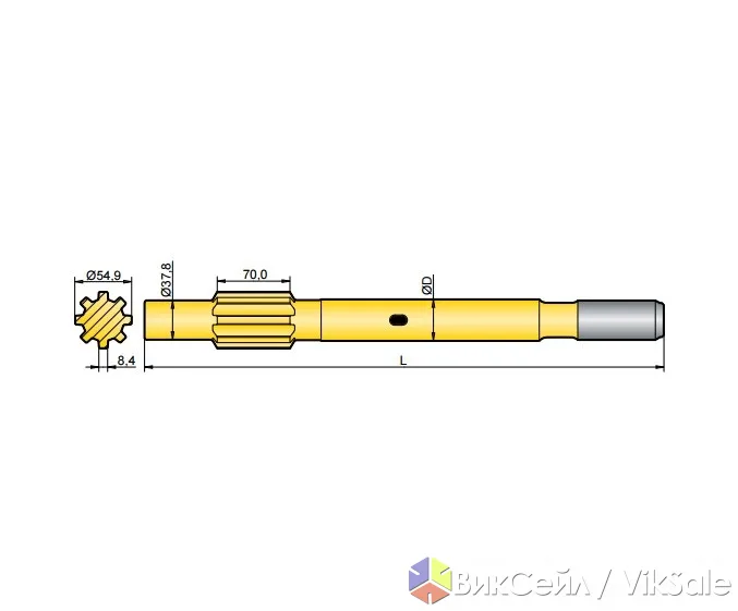 Хвостовик аналог Furukawa HD 190 — новый, R38/T38