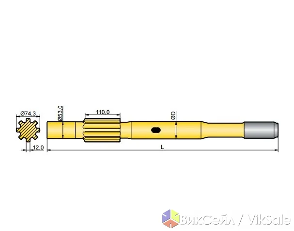 Хвостовик (аналог Ingersoll YH 110 V, YH 135) — новый, T45/T51