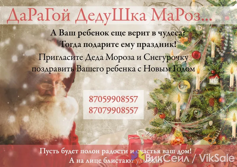 Дед Мороз и Снегурочка на новогодний праздник