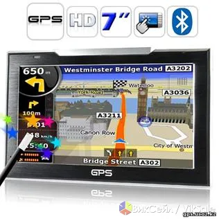 Автомобильные GPS-навигаторы и видеорегистраторы, монитор 7"