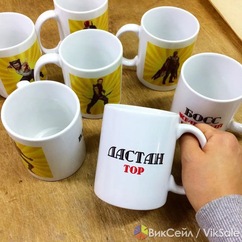 Печать на белых кружках: логотипы и принты на заказ