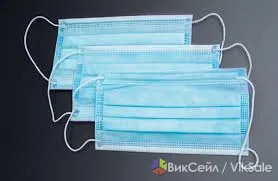 Одноразовые медицинские маски, 3 слоя, оптом