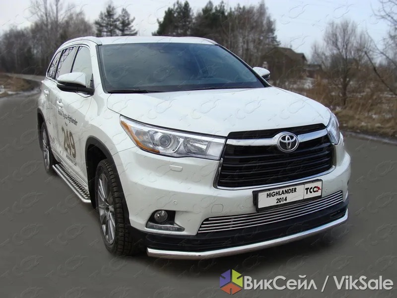 Защита бампера передняя и задняя для Toyota Highlander 2014
