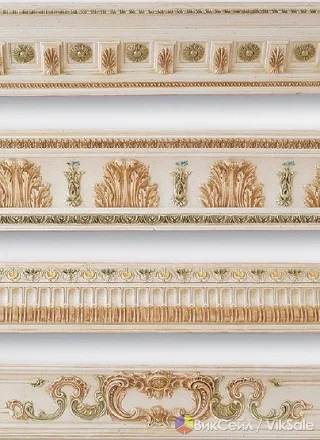 Художественная отделка лепнины: патинирование, золочение, роспись