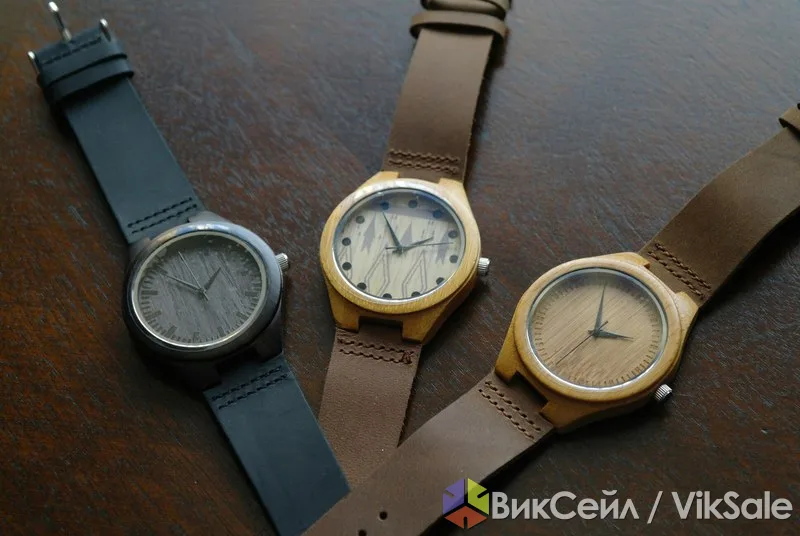Мужские наручные часы с бамбуковым корпусом