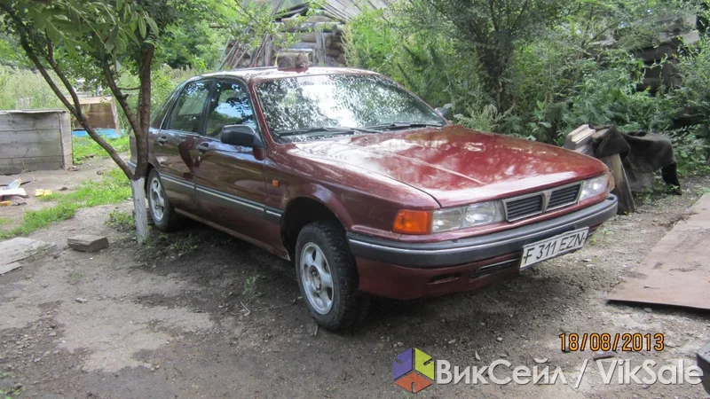 Mitsubishi Galant 1991, вишнёвый металлик, МКП, люк