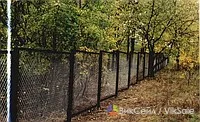 Забор из сетки рабица под ключ