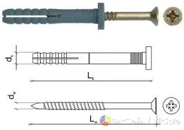 Гвоздевой дюбель (нагель-дюбель) для строймонтажа