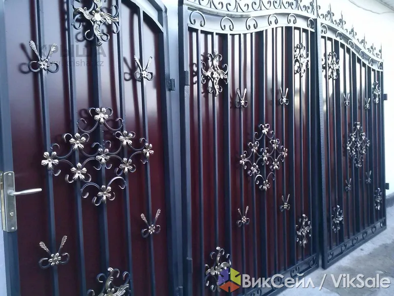 Металлические ворота "Самал" с калиткой под заказ
