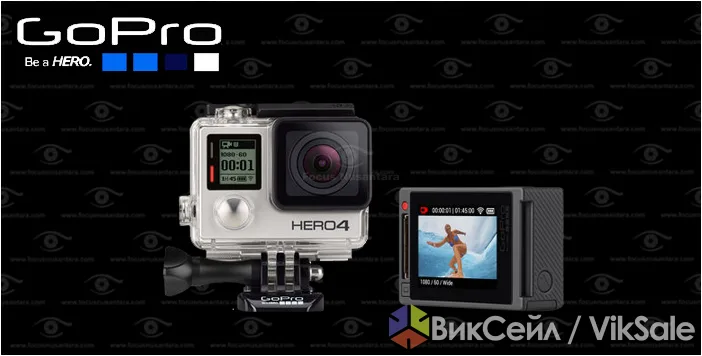 GoPro Hero 4 Black Edition — оригинал, гарантия, LCD в подарок