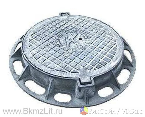 Чугунный канализационный люк ГТС, круглый, тип Л