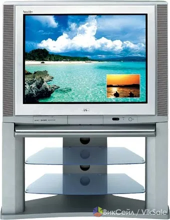 Телевизор JVC HV-Z34L1, 34" (86 см), HDTV, с тумбой