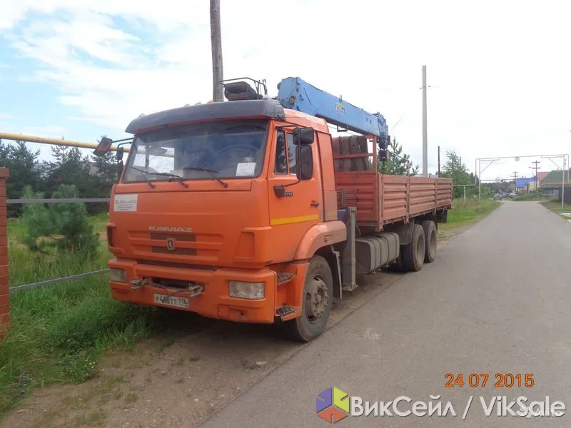 Бортовой Камаз-65117 с краном-манипулятором, 2012 г.
