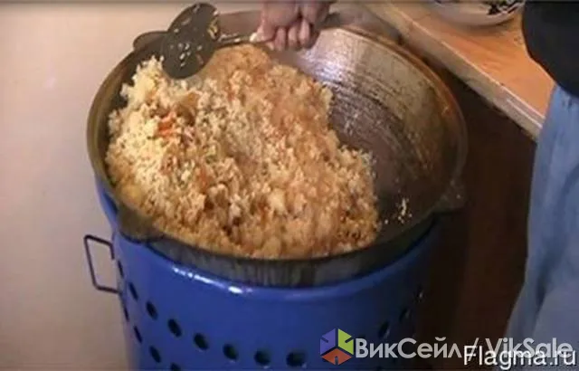 Электрический чугунный казан 30 л для плова и домашней кухни