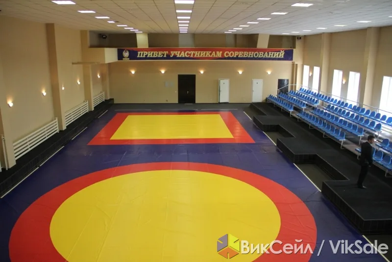 Борцовский ковер 12х12 м, круглый, 3 цвета