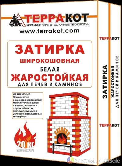 Жаростойкая затирка "Терракот" для печей и каминов