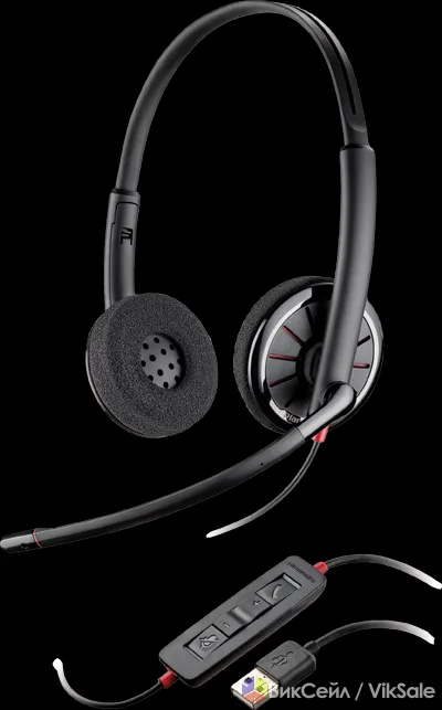 Гарнитура Plantronics BlackWire C320M, проводная, USB