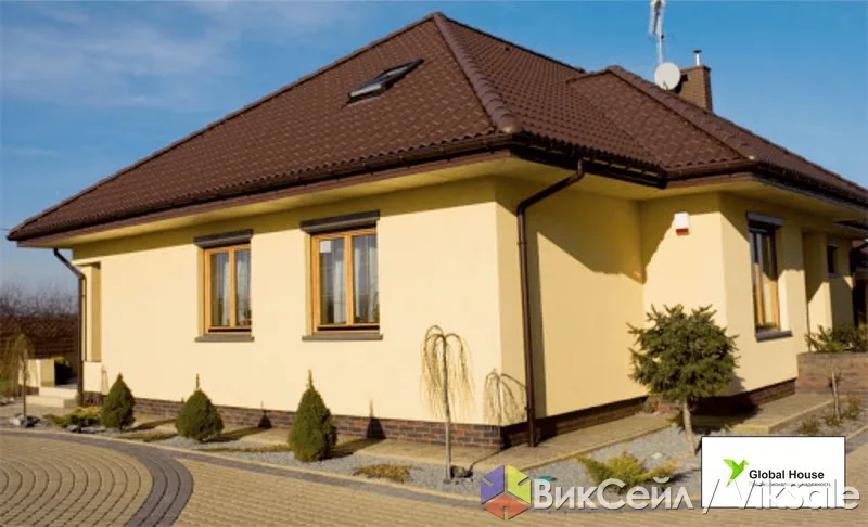 Облицовка фасада цементно-песчаной штукатуркой от Global House