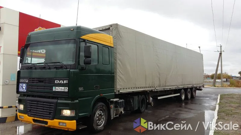 Грузоперевозки по Казахстану, России и СНГ на DAF тент 100 кубов