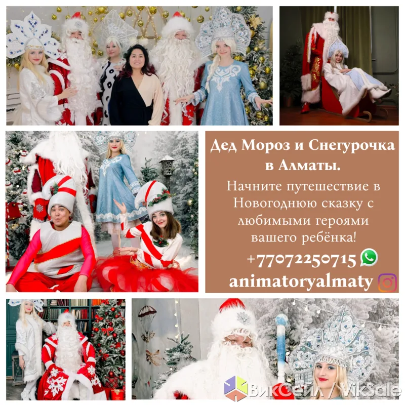 Дед Мороз и Снегурочка на дом, в школу, садик — Алматы