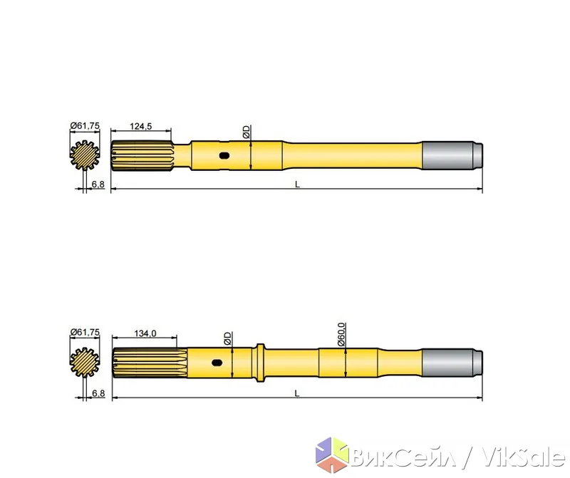 Хвостовик (шанк-адаптер) аналог Atlas Copco COP 2560, COP 2560EX — новый