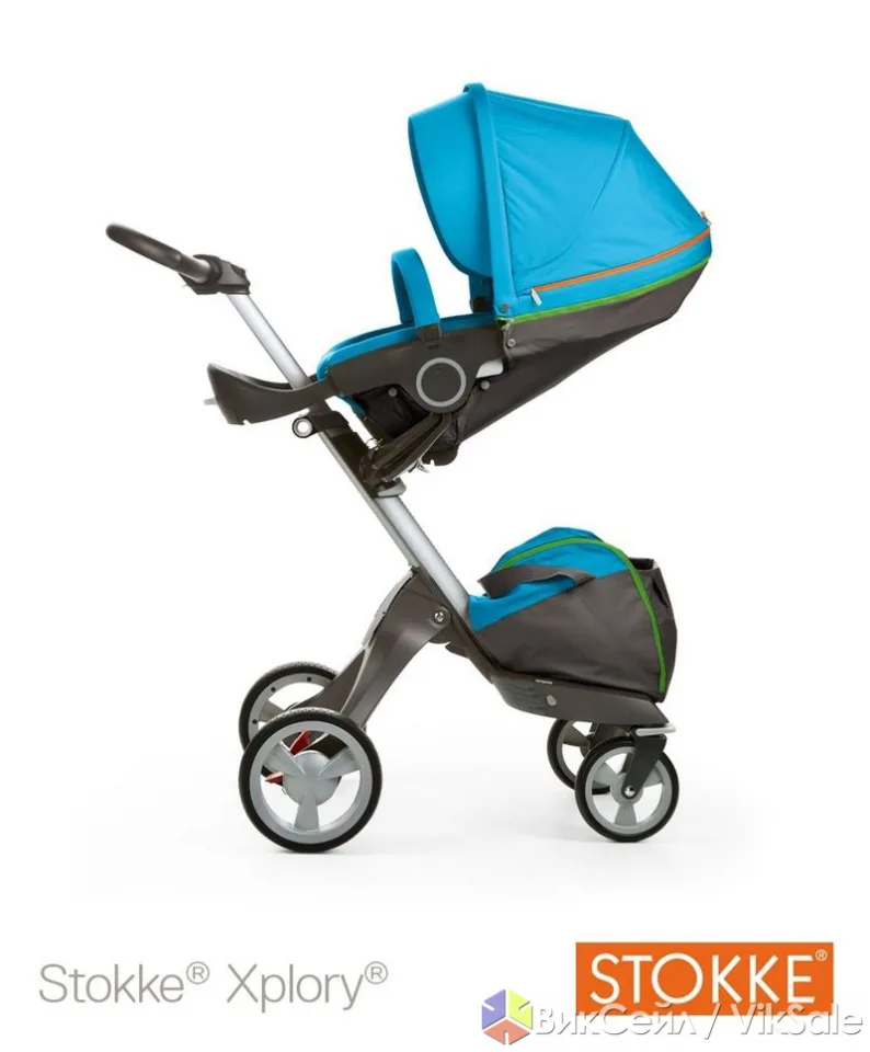Прогулочная коляска Stokke Xplory V4 в цвете Urban Blue
