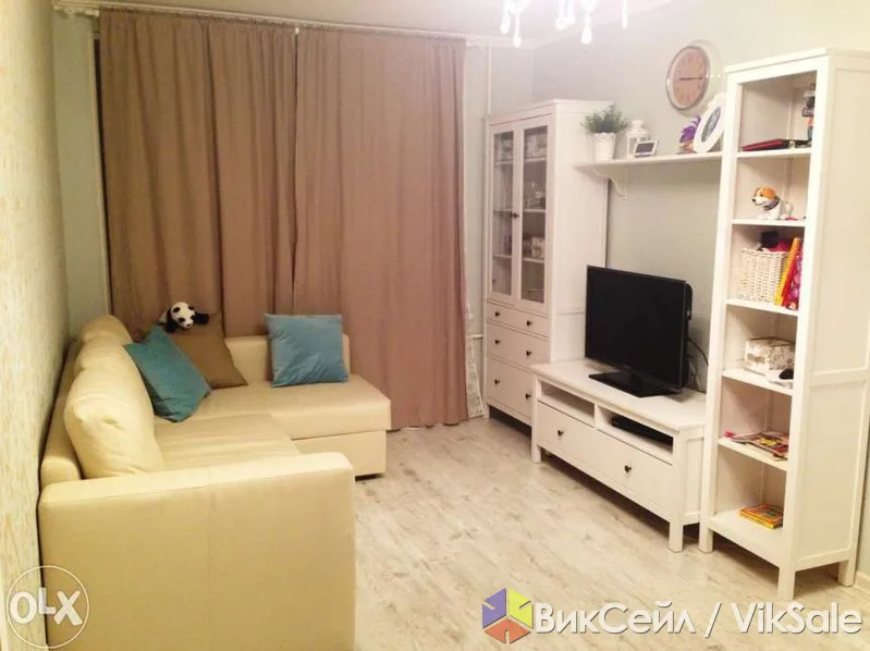 Новый диван-кровать IKEA из кожзама, бежевый