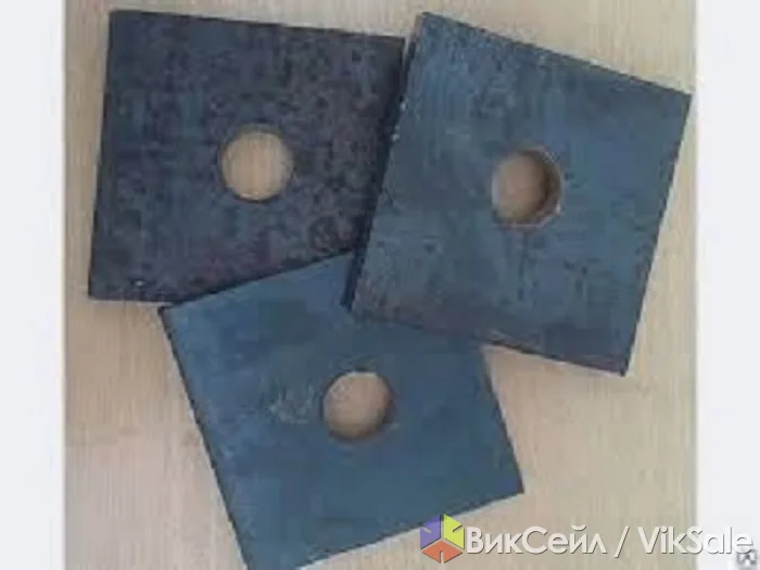 Анкерные пластины квадратные и шайбы с отверстием