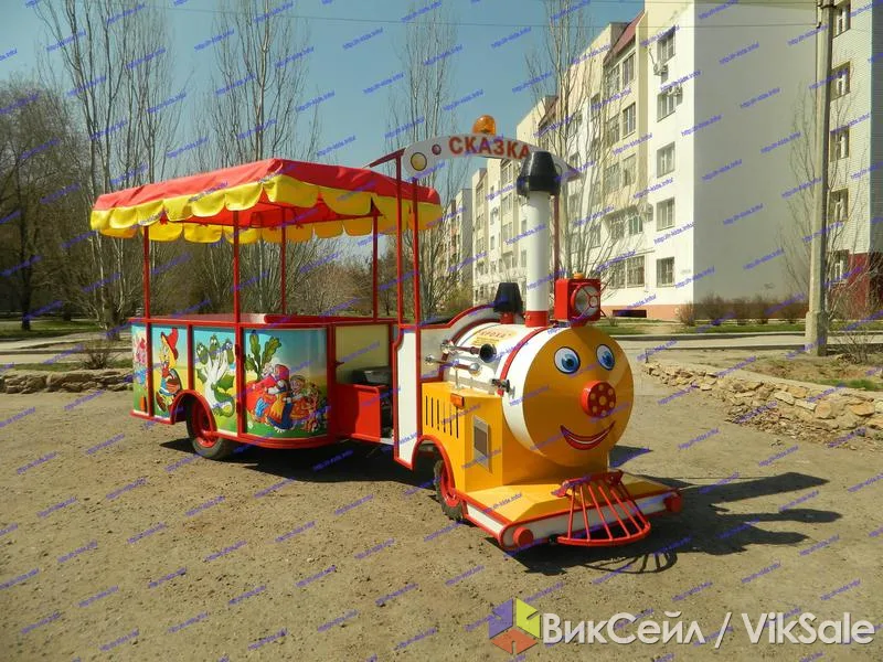 Детский электрический паровозик-аттракцион для парка и ТРЦ