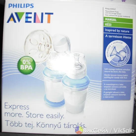 Молокоотсос Avent ISIS с системой хранения молока VIA