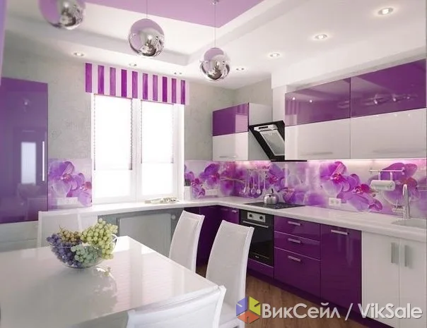 Фартук для кухни из каленого стекла на заказ