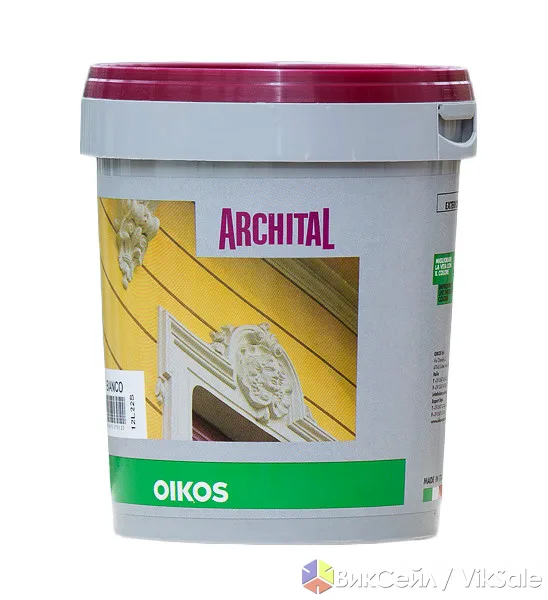 Фасадная краска Архитал Oikos: суперпрочная, Италия